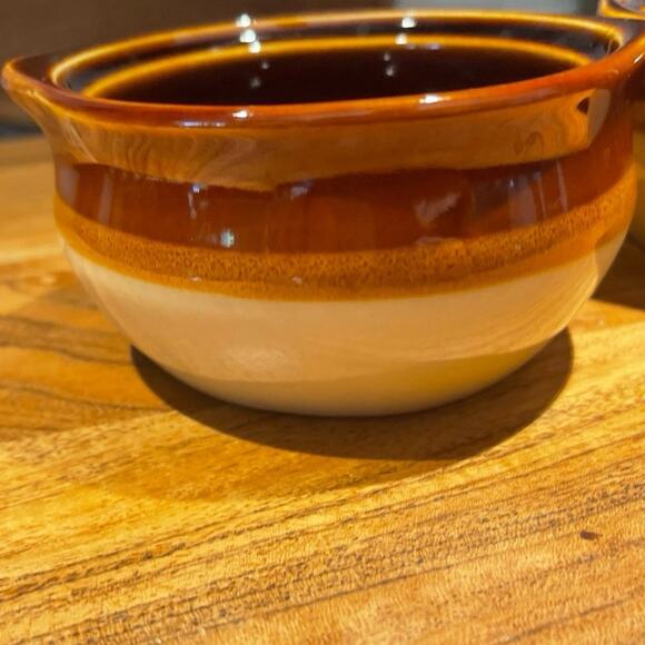 Vintage Crestware pottery soup bowls set of two - Picture 4 of 7